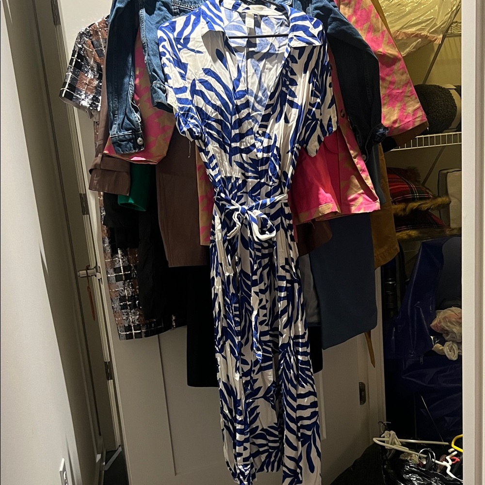H&M Blue and White Maxi Dress